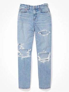 American Eagle Outfitters Curvy 90s Light Wash Straight Jean Size 2 Regular EUC